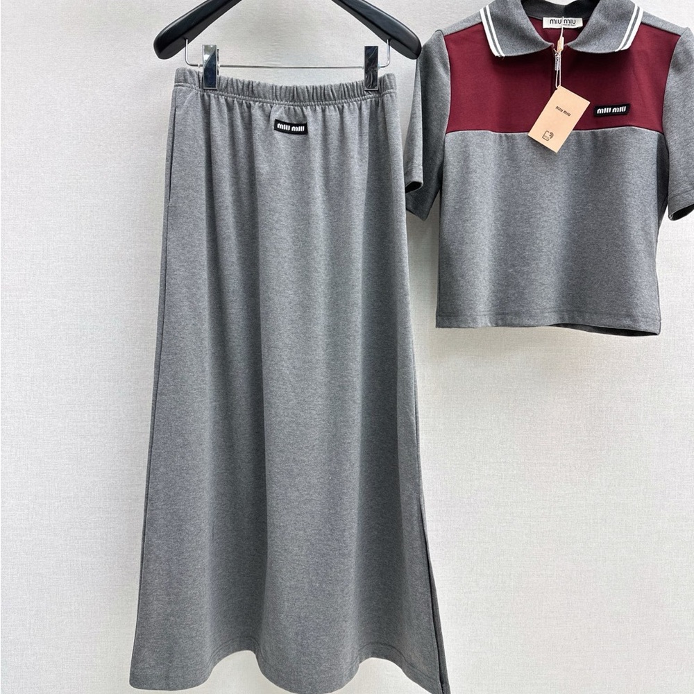 MIU MIU set Short-sleeved top + long skirt - Picture 5 of 7